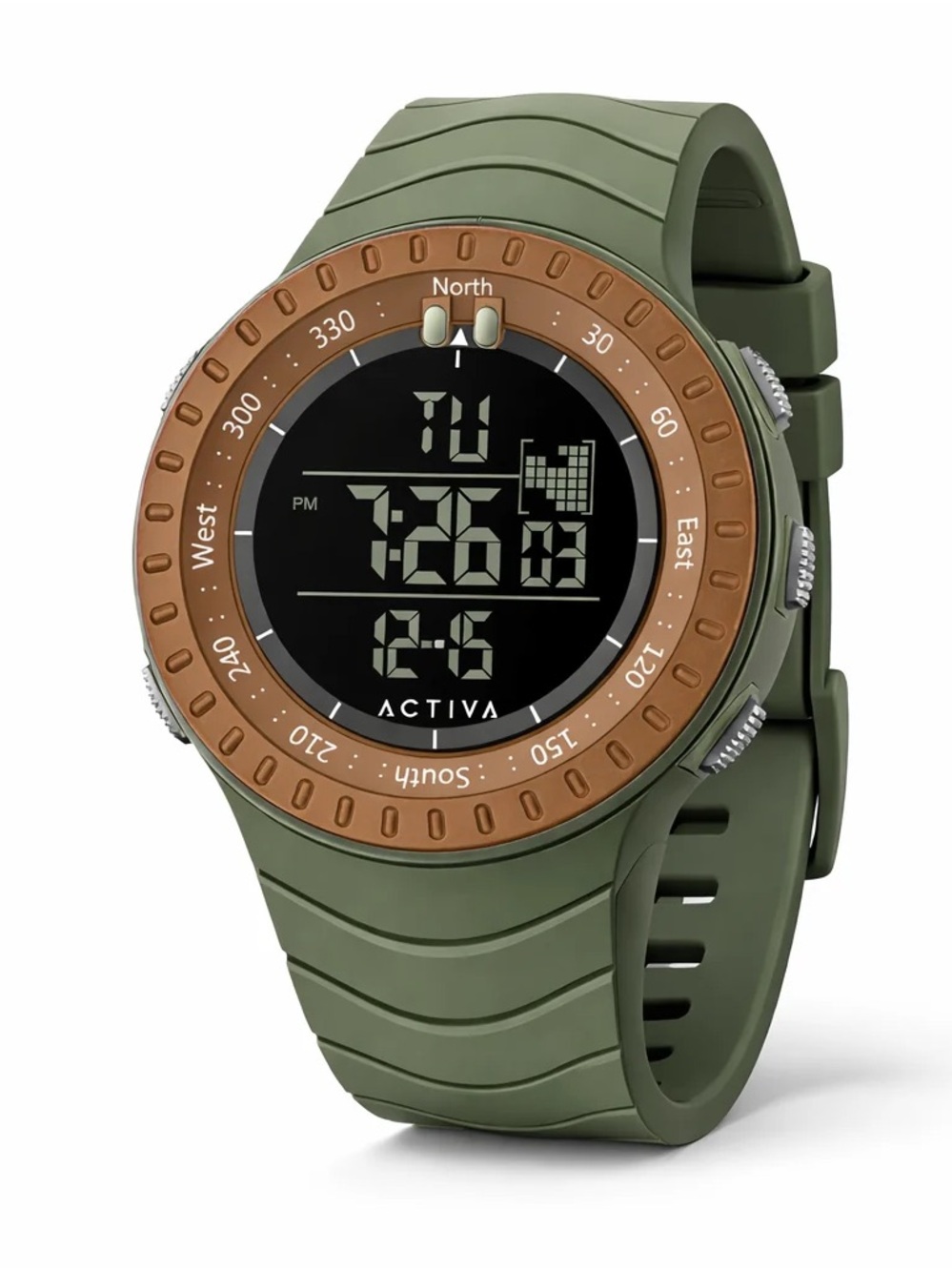 NWT Activa X Invicta Digital Men's Watch 53mm. Army Green (ACW1237-007)